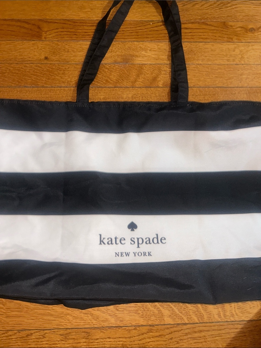 kate spade Black and White Striped Tote Bag